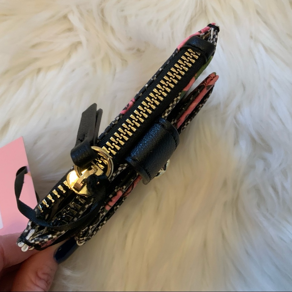 Juicy Couture Tab Card Case - NWT - Pink Bloom Black - Picture 6 of 11